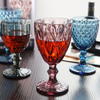 Hot Selling Custom Pink Blue Champagne Colored Diamond Wedding Drinking Goblet Wine Glass Cups