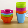 Kitchen Bowl Set Mixed Color Plastic Reusable Bowl Set Multipurpose Cheap Dinnerware Bowl for Fruit Salad