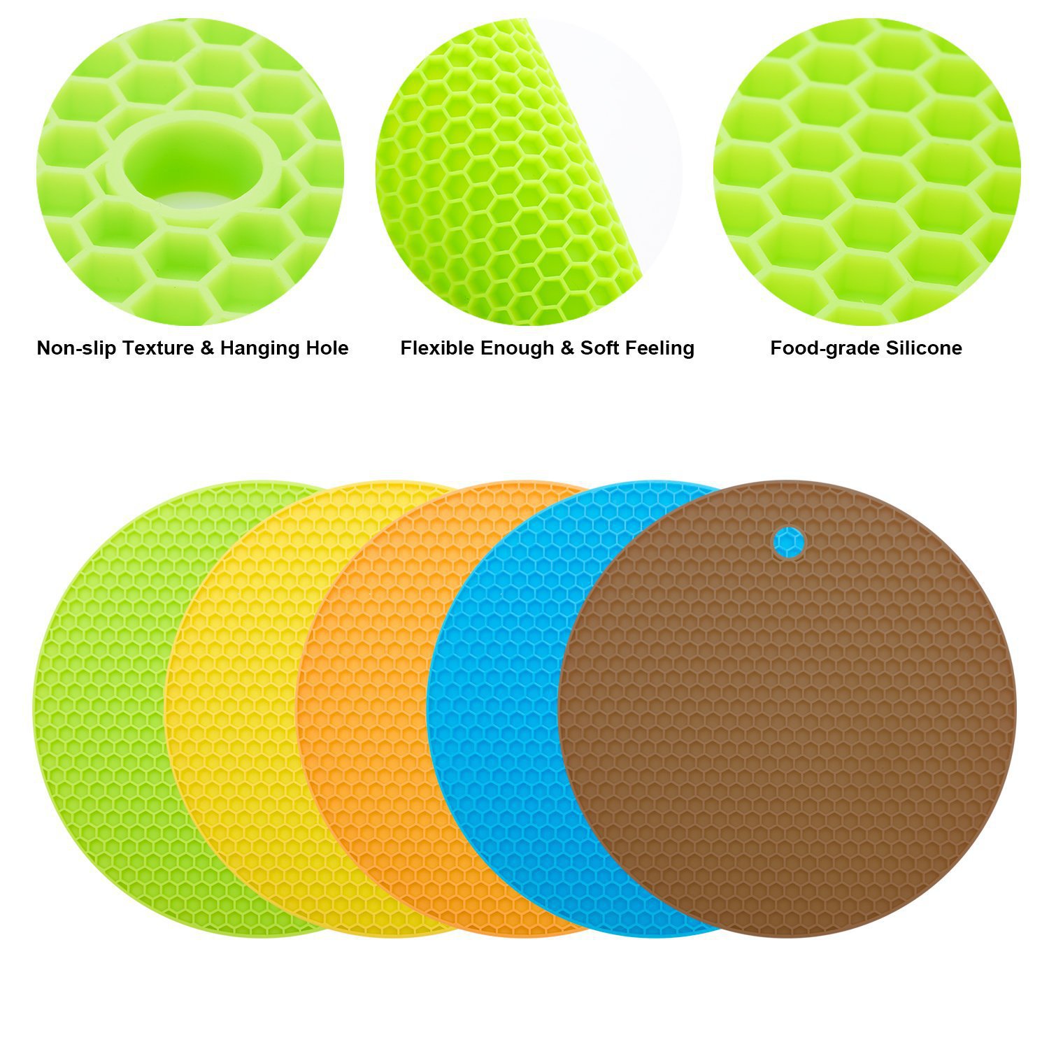 Circular Round Honeycomb Heat Insulated Silicon Table Pan Sheet Baking Mat
