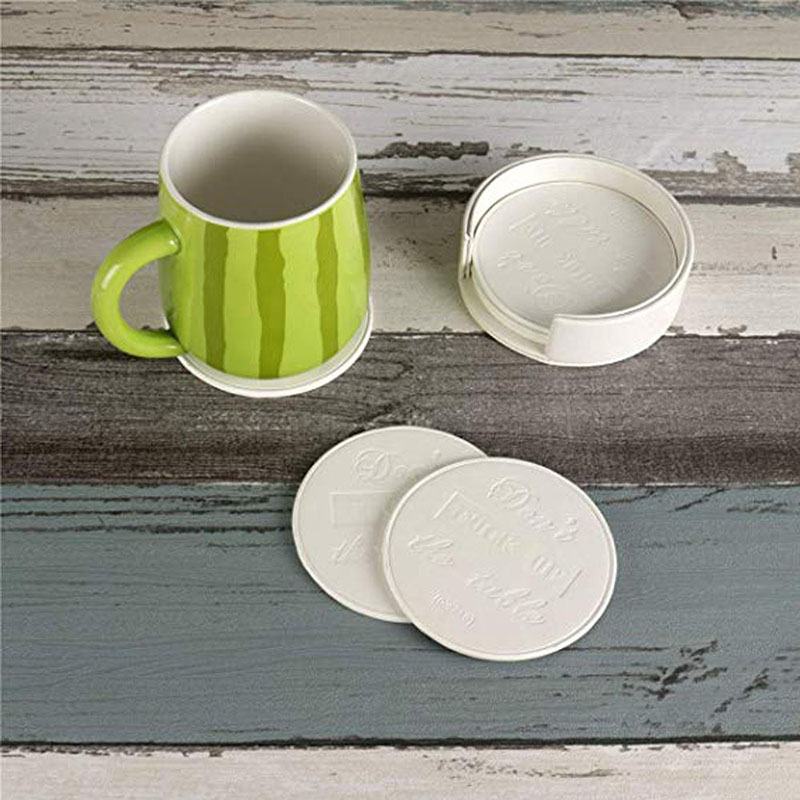 Wholesale High Quality Sublimation Pu Coaster Round Non-slip Milk Coffee Cup Mats Waterproof Drink Coasters