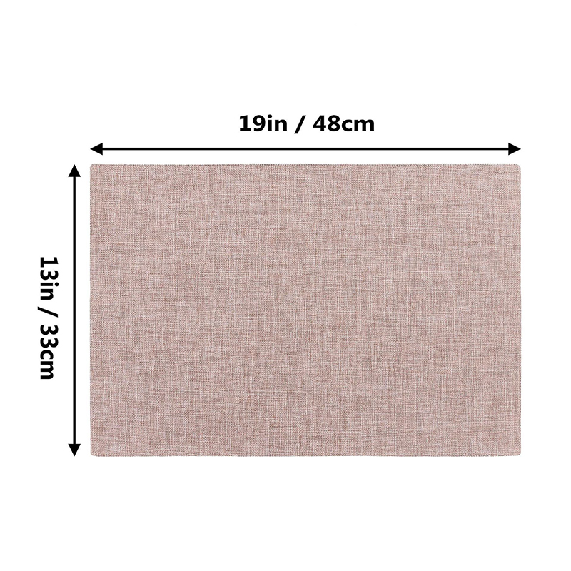 High Quality Rectangle Linen Waterproof Placemat Non-slip Heat-resistant Wedding Hotel Desserts Placemat