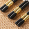 Chinese Reusable Black Gold Plated Standard Size Alloy Fiberglass Pps Chopsticks for Restaurant Sushi