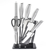 Multifunctional Seven 7 Pcs Set Premium Heavy Duty Stainless Steel Kitchen Chef Knife with Stand Holder Base Rack