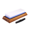 Oem Whetstone Tool Anti-slip Grindstone Grinder Wet Knife Sharpener Set Whet Stone with Bamboo Wooden Home Kitchen 18*6*3 Cm