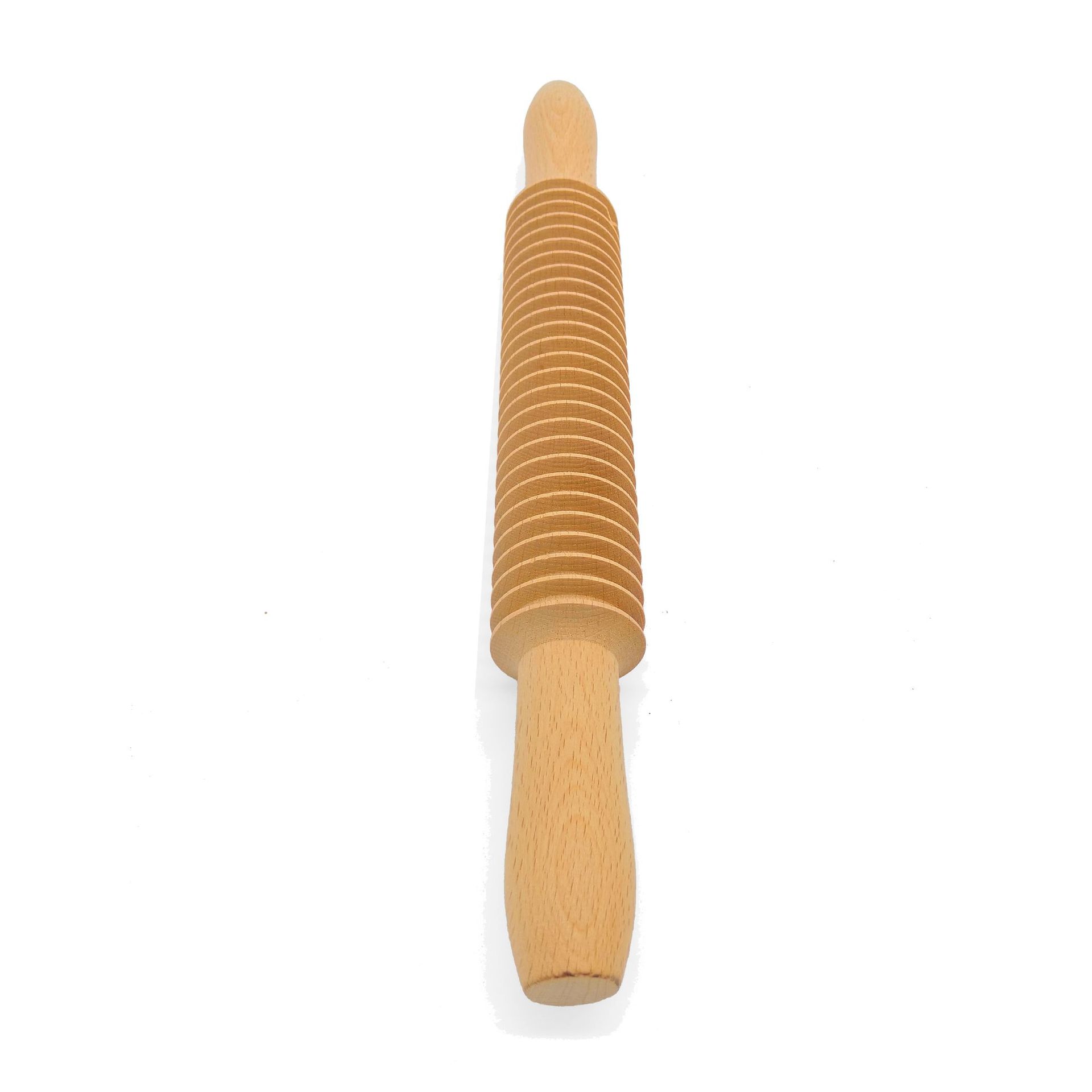Screw Thread Beech Wood Rolling Pin for Baking Dough Pasta Noodles