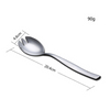 2 Pcs Set Stainless Steel Fruit Servers Metal Salad Serving Fork And Spoon with Long Handle